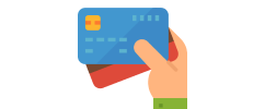 hands with debit card